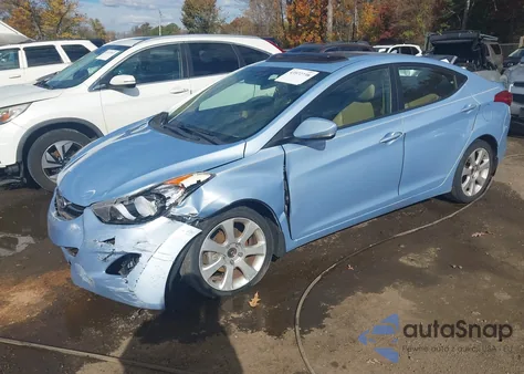 2013 Hyundai Elantra Limited z USA, uszkodzony, nr VIN KMHDH4AE2DU536406